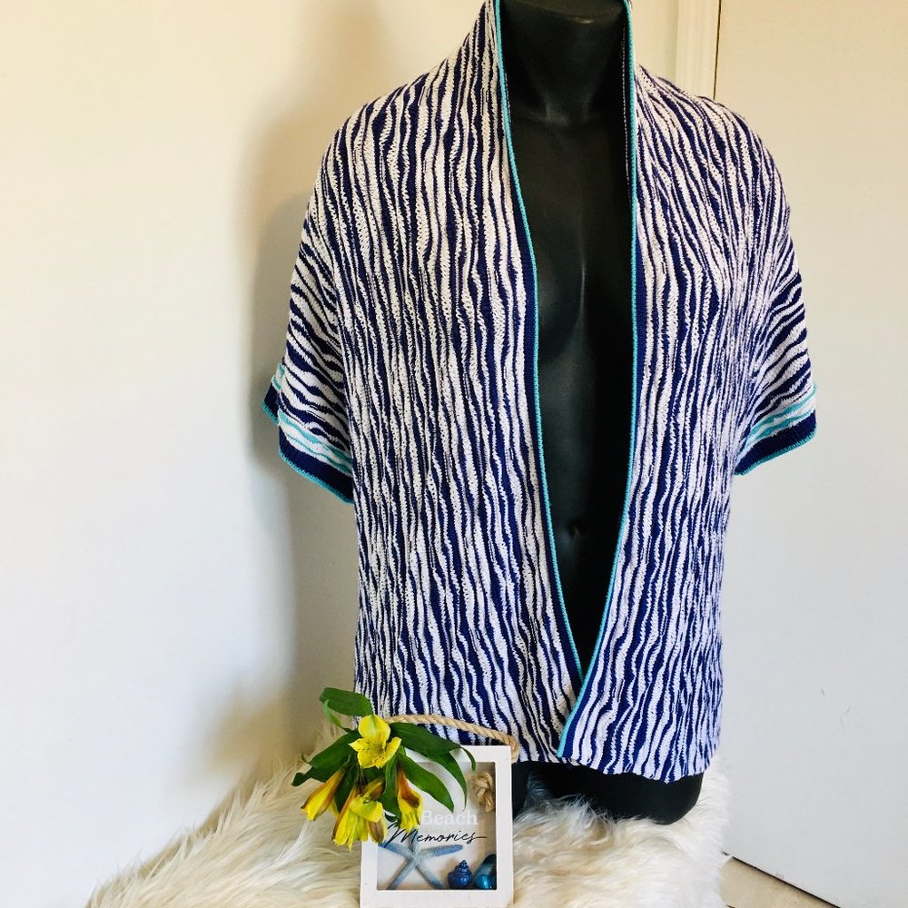 Ruby Rd. Blue & White Beach Cover Up